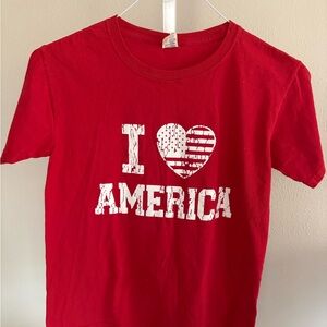 Fruit of the Loom Red 'I Love America' Kids T-Shirt